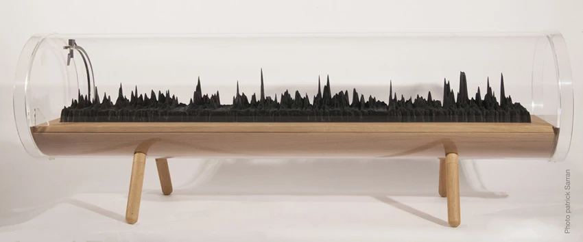 The voice sculpture is housed in a casing designed by Patrick Sarran (Photo: Gilles Azzaro)