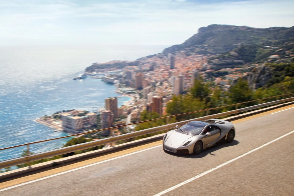 The GTA Spano in the hills above Monaco