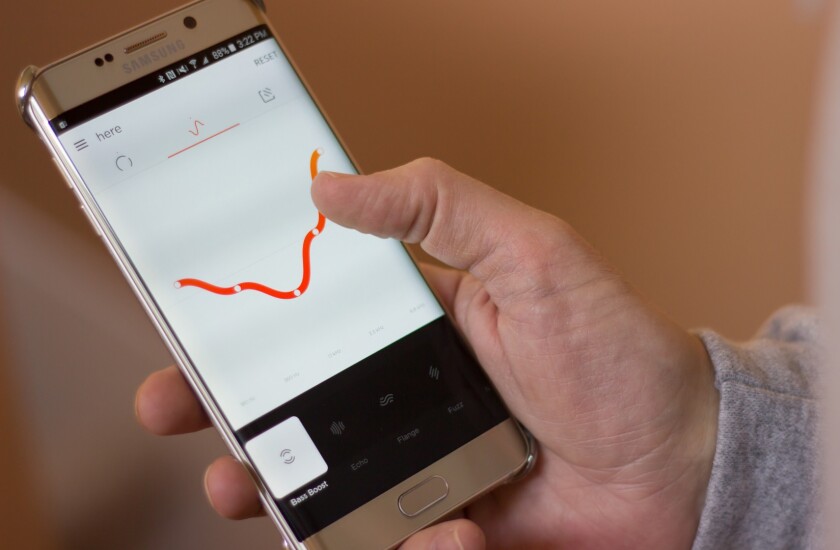 Manually adjusting the world's EQ (with a bass boost layer) in the Here app
