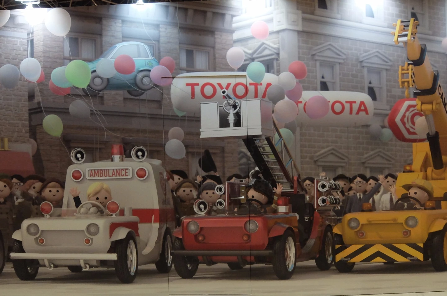 Life size renderings were part of the rear of the stand, allowing you to be photographed next to your favorite car