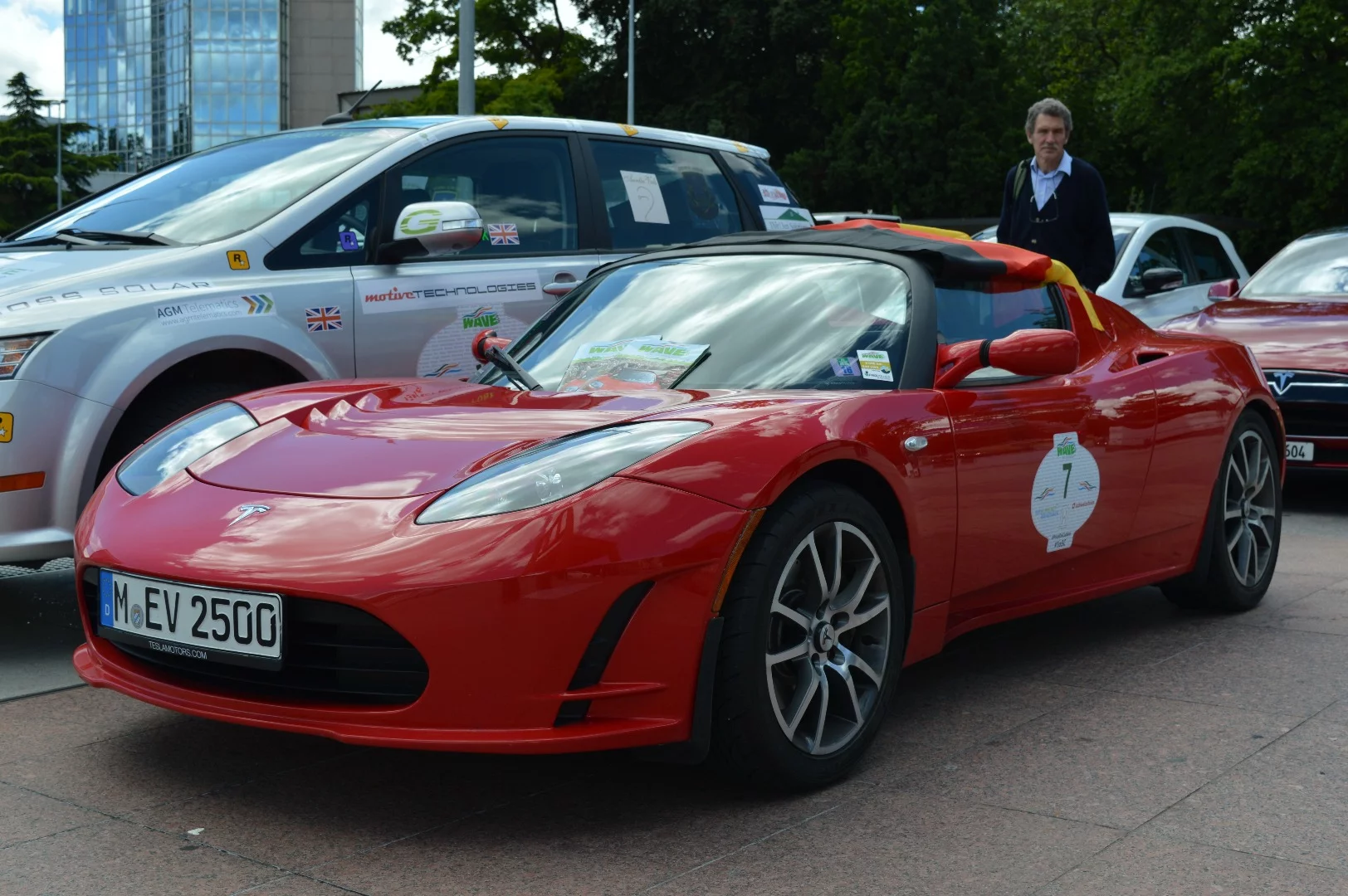 The one and only Tesla Roadster of Team Woman in Charge