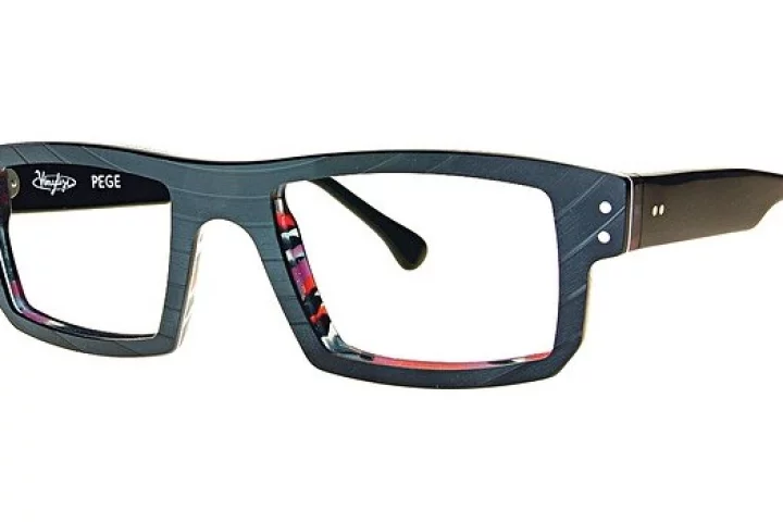 The Pege model of Vinylize glasses, made from old records bonded with cellulose acetate