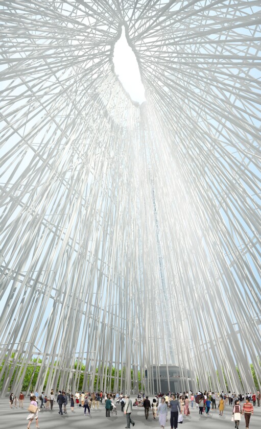 The structural design is inspired by the Taiwanese Banyan tree (image:Sou Fujimoto)