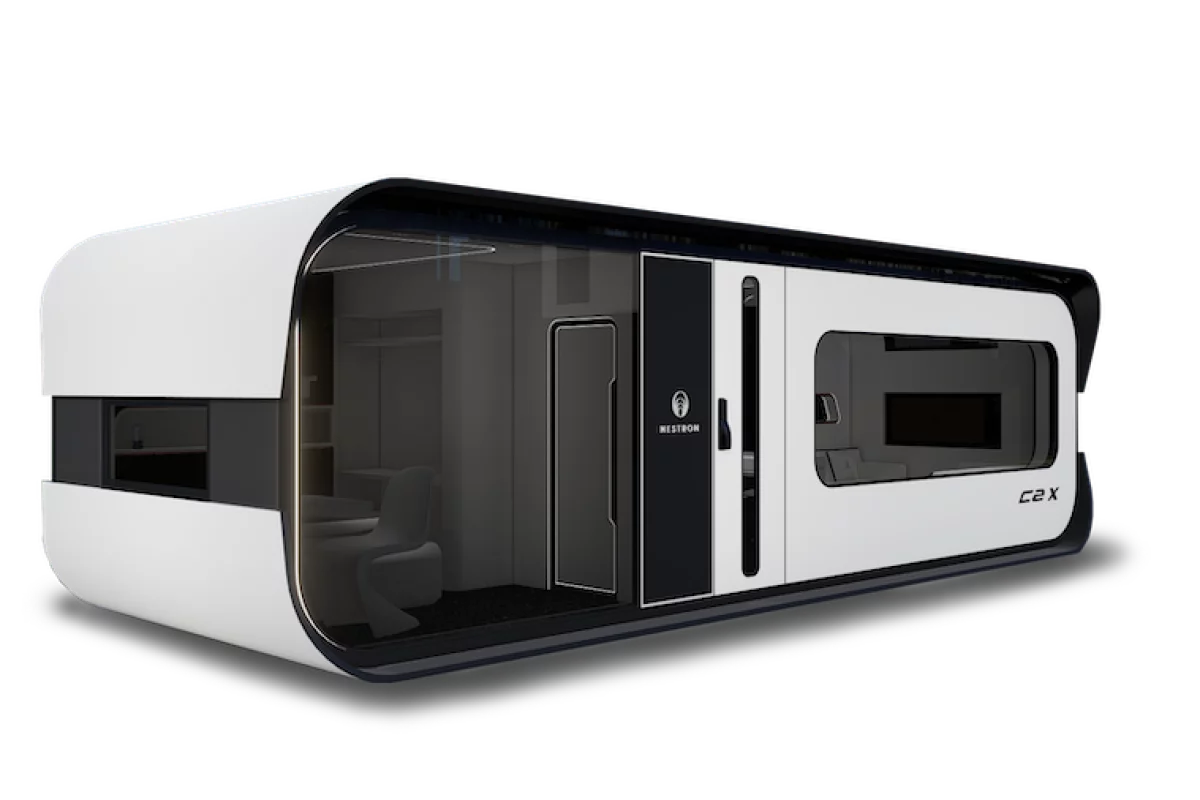 Along with more space, the Nestron Cube Two X offers more glass than the Cube Two with a floor-to-ceiling window and long window flanking the entry