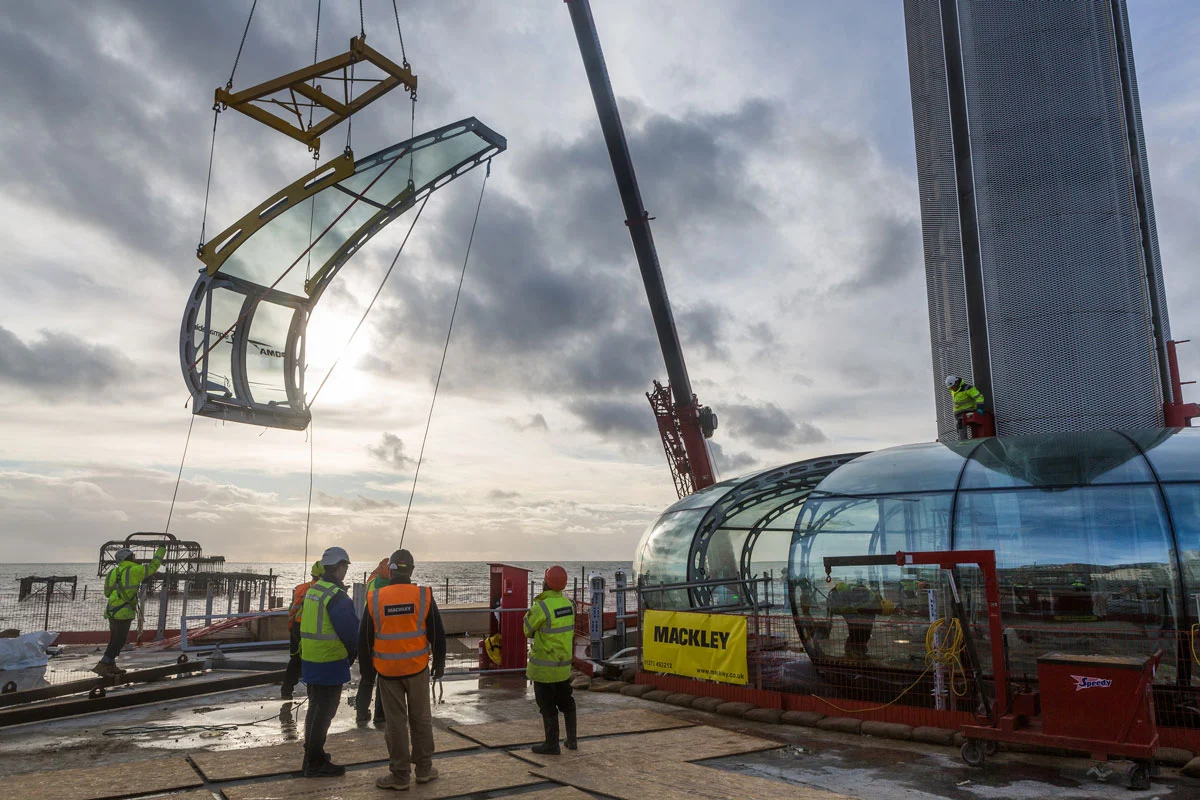 The pod is fully accessible for wheelchair users, has seating for occupants and will also house its own bar