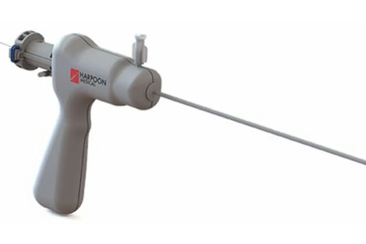 The Harpoon TSD-5 can repair broken or stretched cords that control the opening and closing of heart valve flaps without the need for open heart surgery