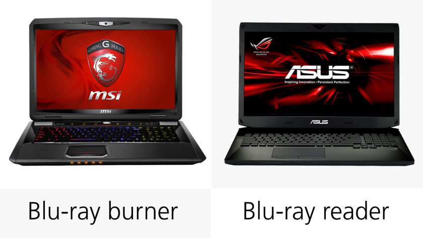 Both machines have Blu-ray support, but the MSI system has the edge