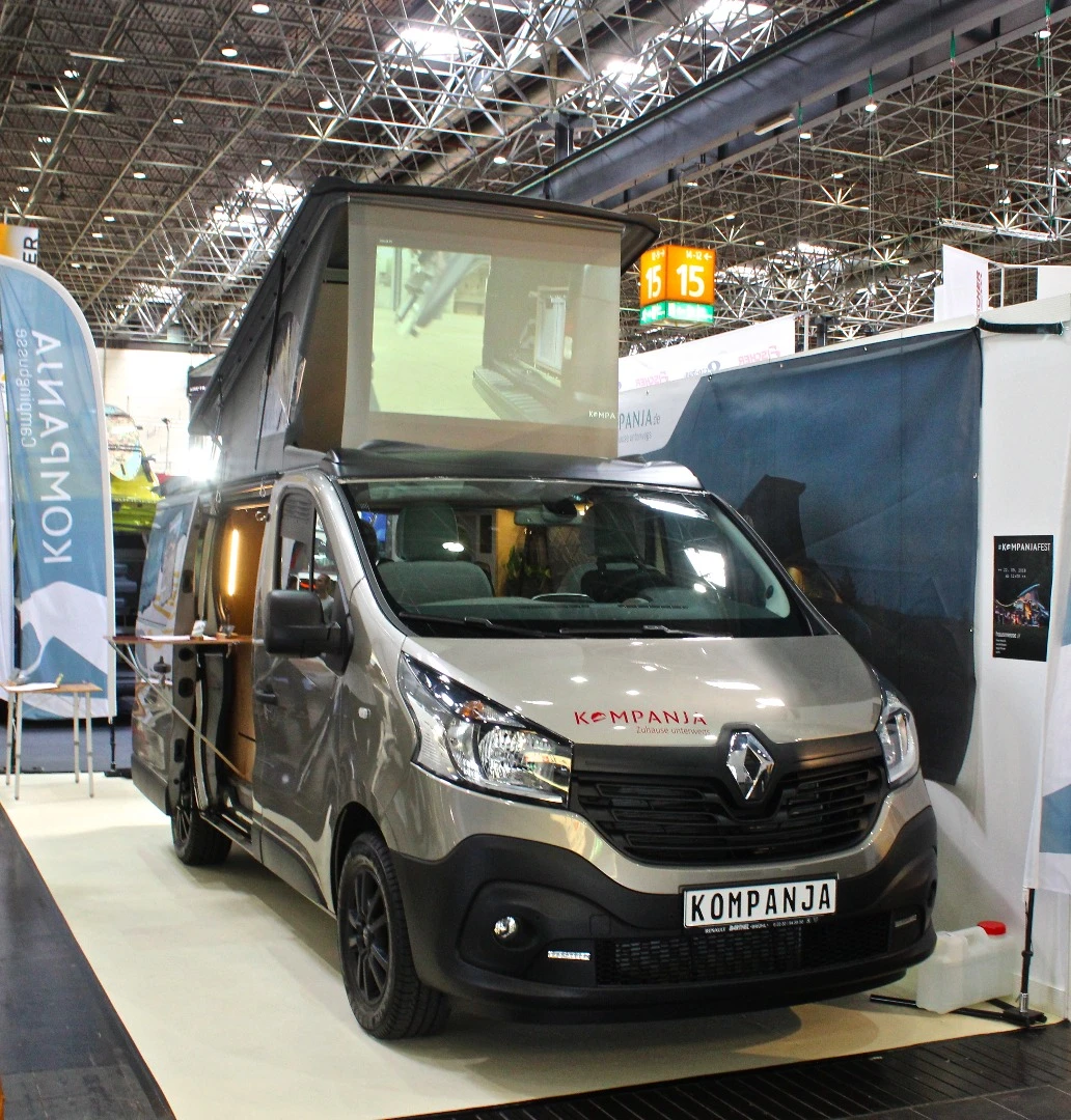 Kompanja shows off its Renault Trafic conversion at the 2018 Düsseldorf Caravan Salon