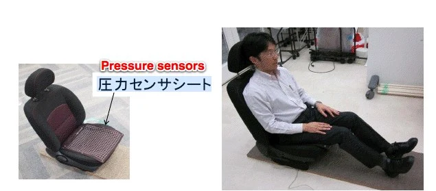 The car seat has 360 sensors built into it (Image: Advanced Institute of Industrial Technology)