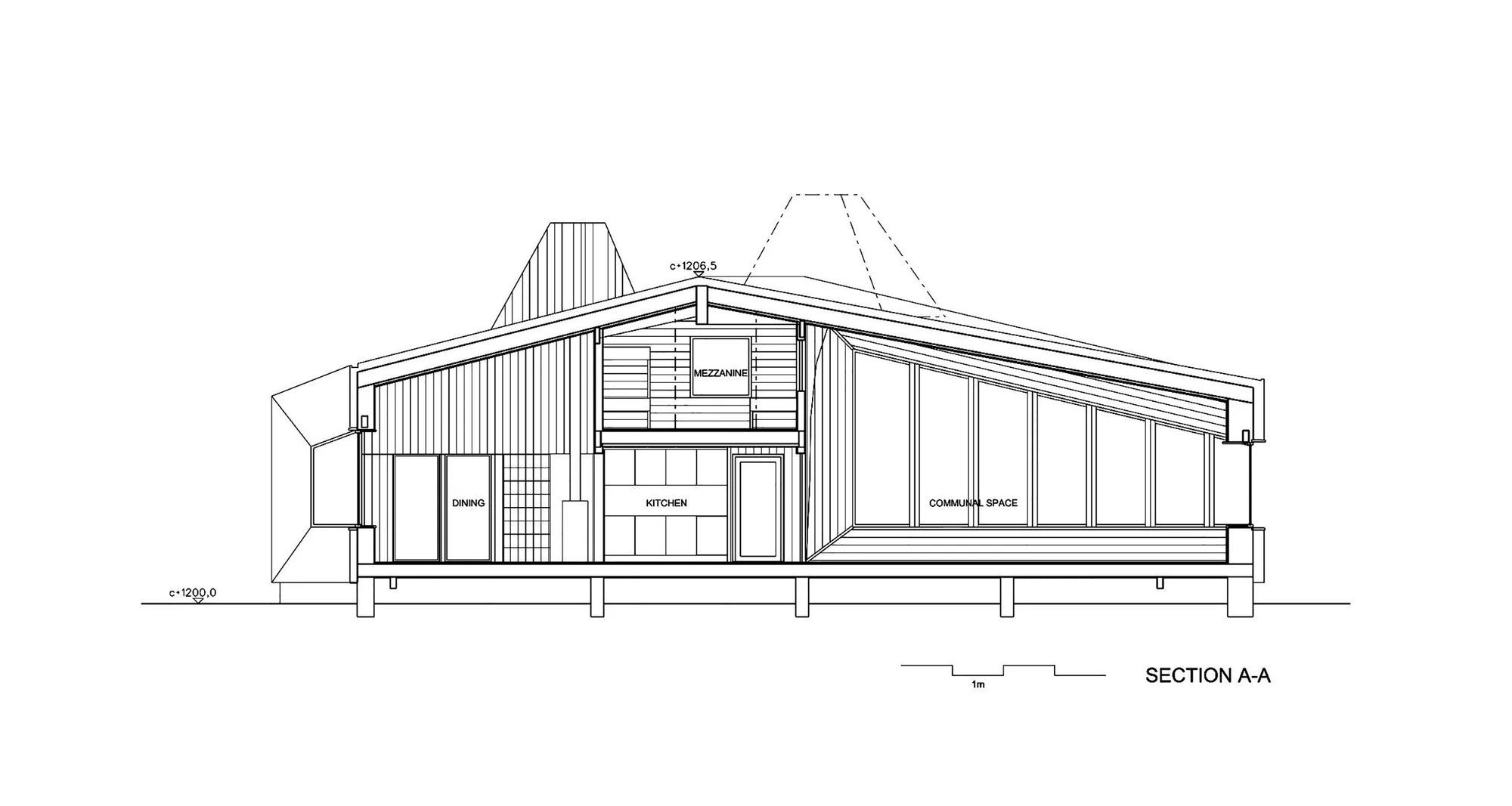 Architectural plan of the Rabot Tourist Cabin (Image: JVA)