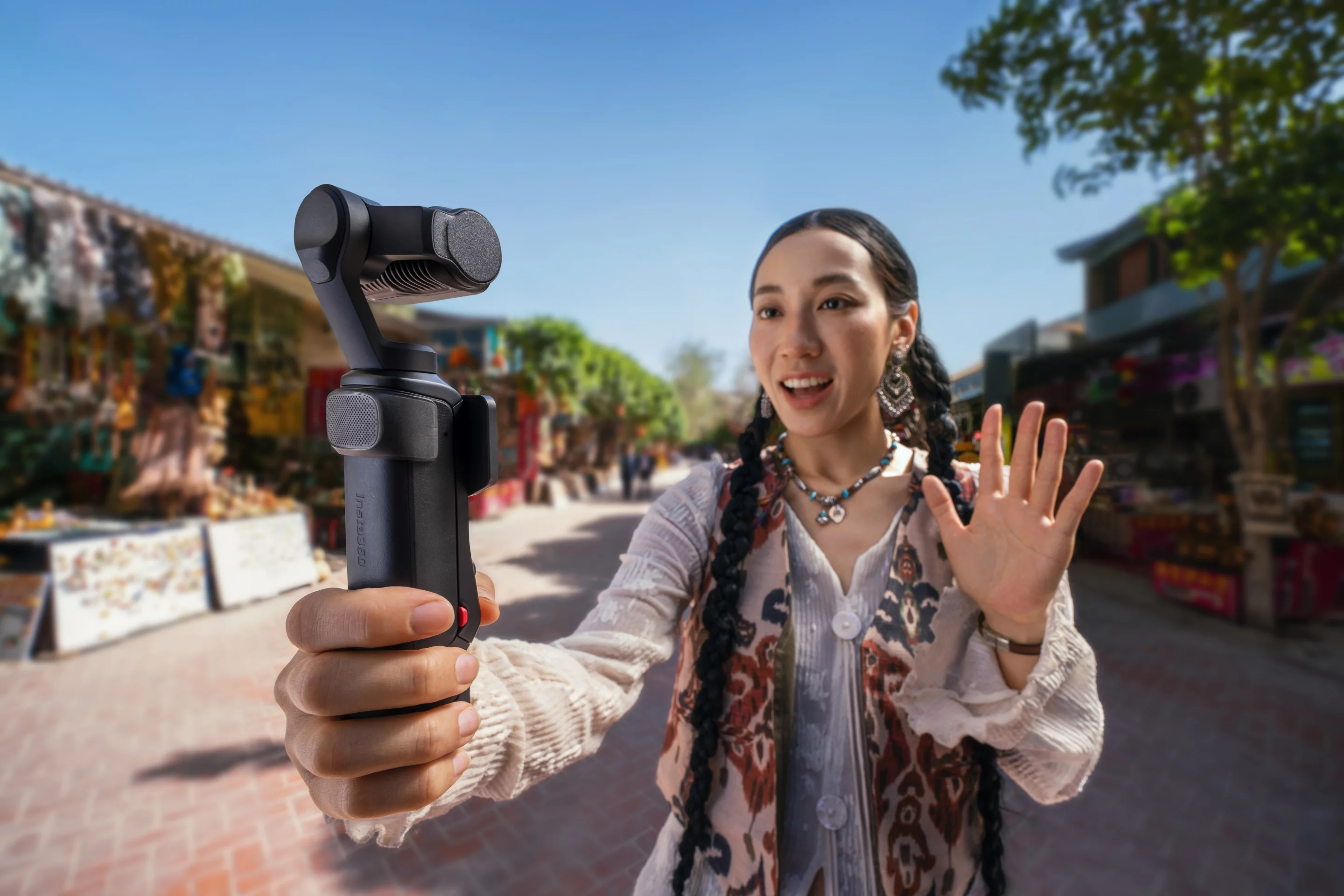 "A 3-axis stabilization system, combined with electronic image stabilization, ensures smooth footage during movement"