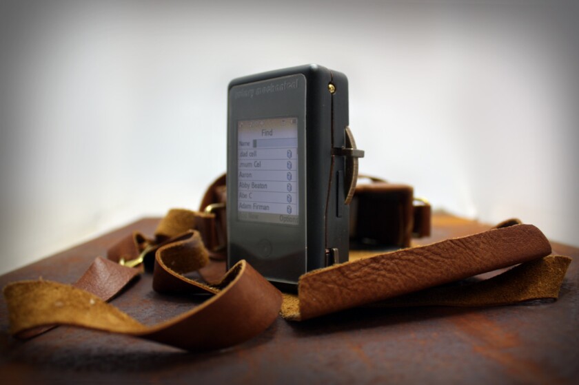 The Rotary Mechanical Smartphone has all the features of a regular smartphone, but it resembles a vintage rotary dial telephone (Photo: Richard Clarkson)