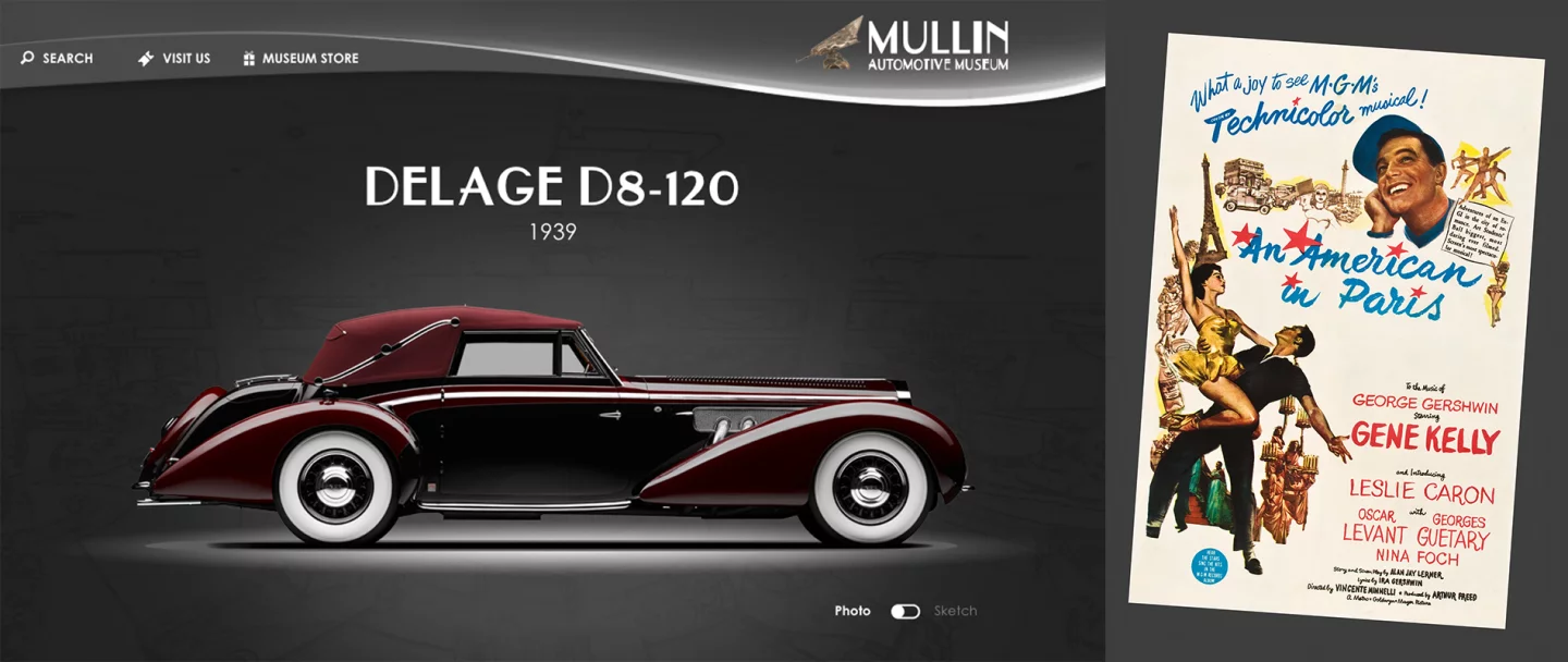 Under Mullin's custodianship, this 1939 Delage D8-120 Cabriolet has subsequently won many awards at concours events stretching from Italy to India, and it most recently fronted the judging panel at 2018 Concorso d'Eleganza Villa d'Este 2018 (pictured above), where it featured in the movie car class alongside James Bond's Aston martin DB5 from Goldfinger. You can find more images of the car in our coverage of that event, entitled The spectacular winning cars of Concorso d'Eleganza Villa d'Este 2018. The Delage is now one of the star exhibits at the Mullin Automotive Museum in California.