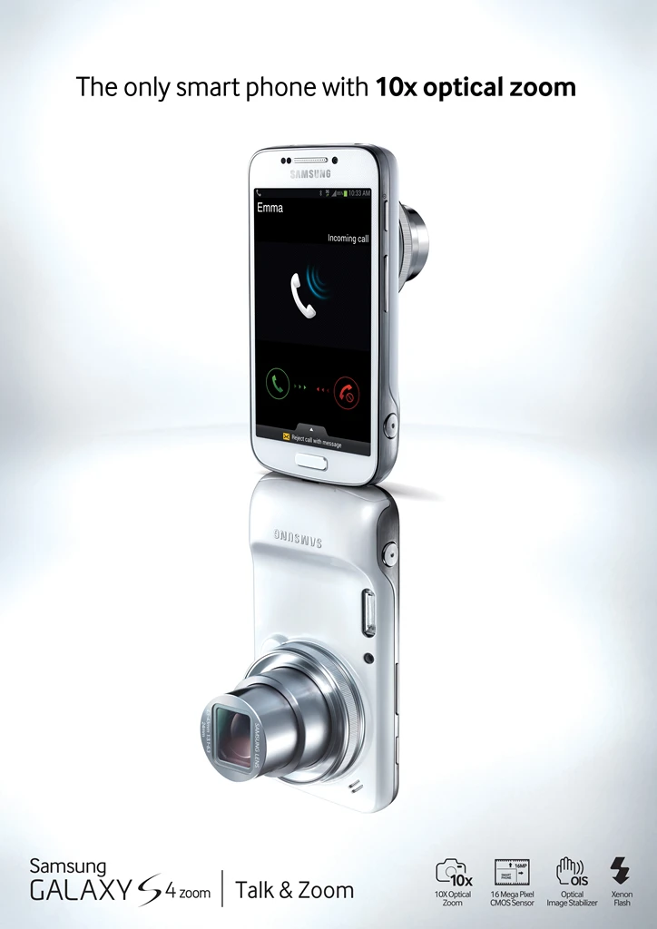 Samsung reckons it's easy to take a photo and send a MMS picture message to the person you're talking to