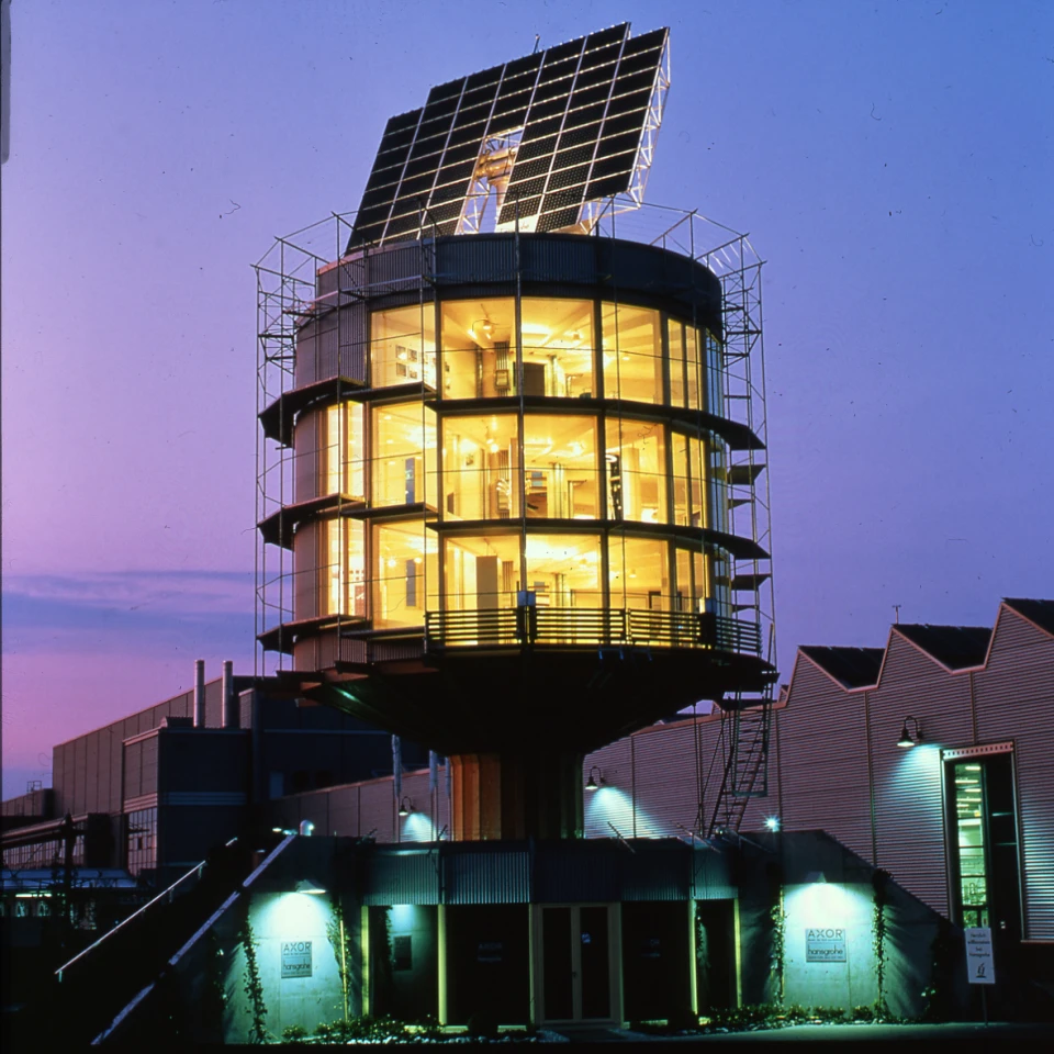 The Heliotrope showroom at Hansgrohe's plant in Offenburg