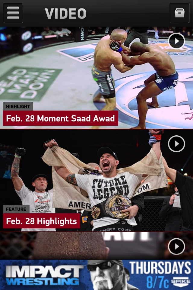 The Bellator MMA application
