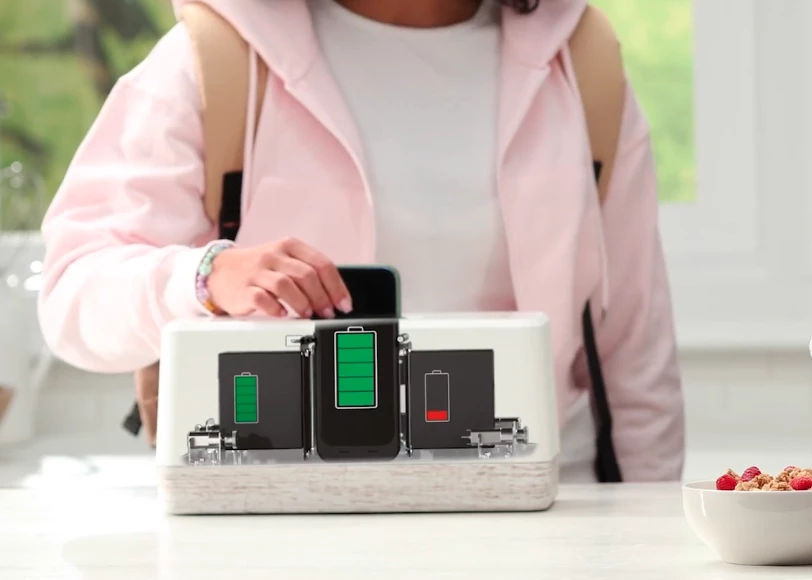 The Swippit instantly swaps the dead battery pack with a fresh one