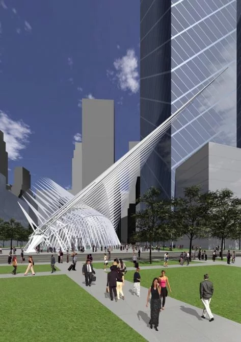 The World Trade Center Transport Hub designed by Calatrava