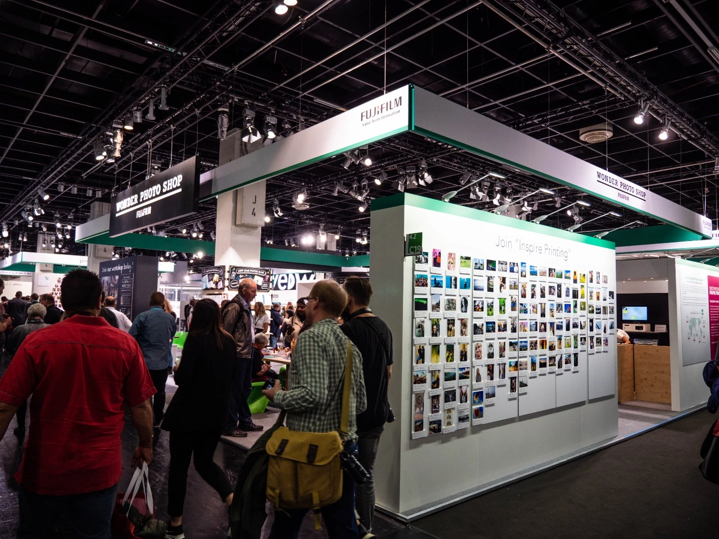 Fujifilm offered visitors the opportunity to print photos and contribute to the decor - which they did, in droves