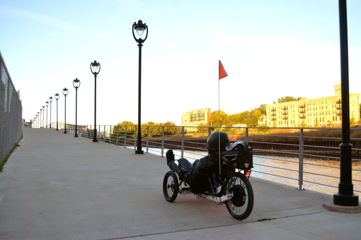 The Odyssey electric trike from Milwaukee-based inventors Dustin Herte and Ryan Bass