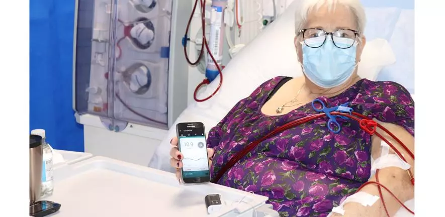 A patient using the artificial pancreas