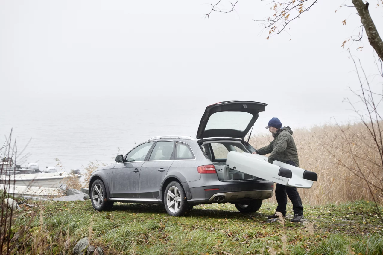 The KingFisher can be transported in the back of a car