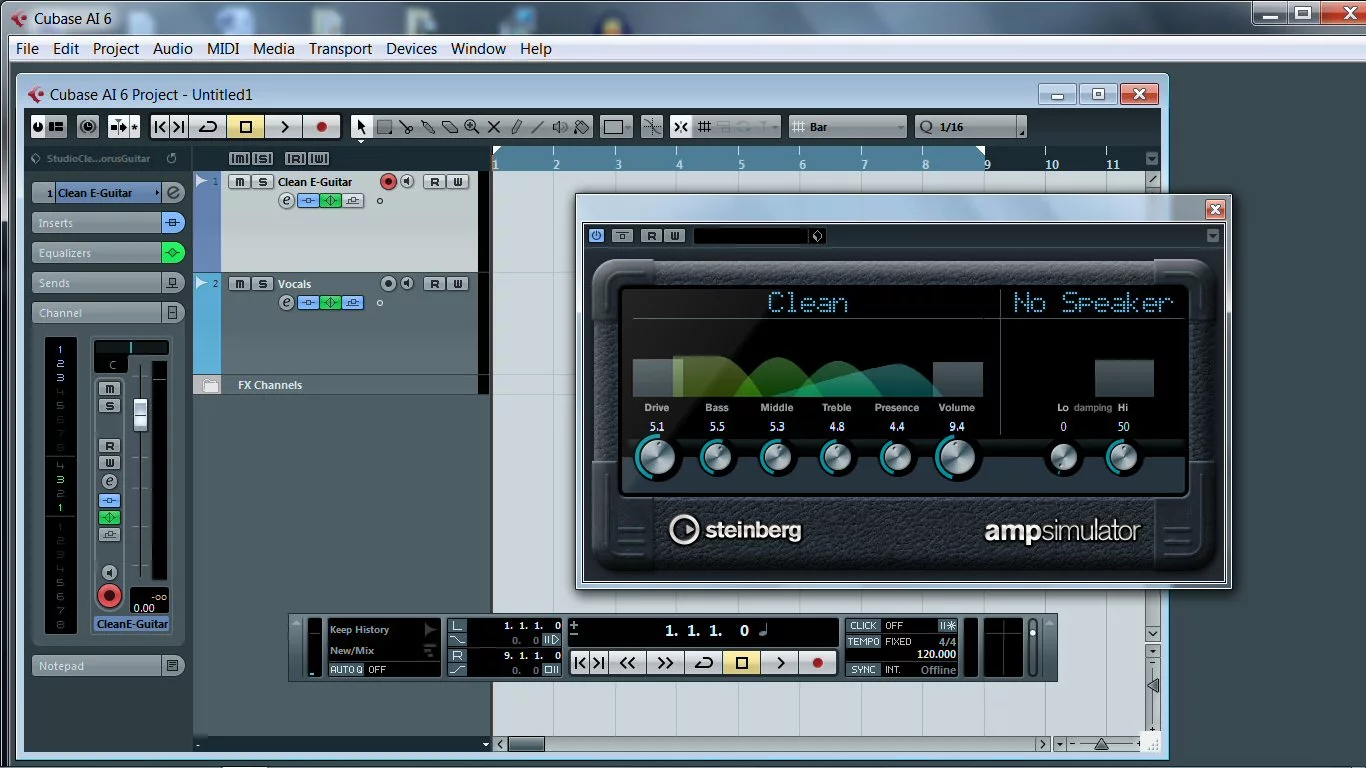 Cubase AI 6 is a stripped-down version of Steinberg's full music production suite