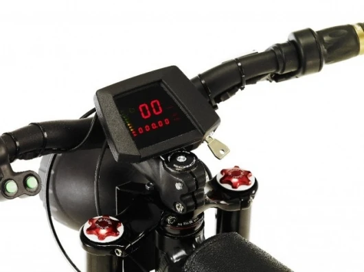The handy display shows battery life, cruising range and speed