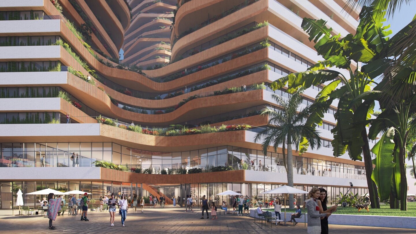 The Hills' overall design is inspired by the local landscape