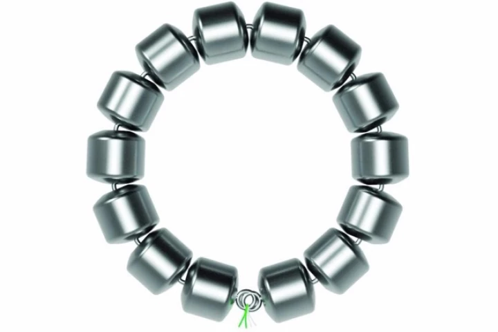 The FENIX device is fastened around the anal canal