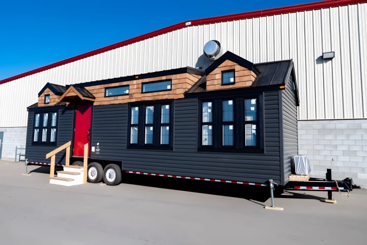 The Daphne, by Teacup Tiny Homes, is an extra-wide tiny house that offers a spacious and light-filled single-floor layout
