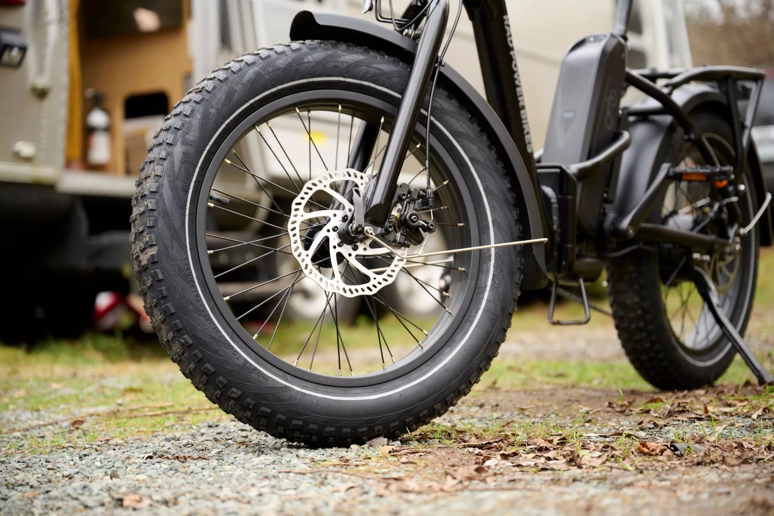The RadExpand 5 features a 750-W rear-hub motor for pedal assist or twist-grip throttle and a 672-Wh battery for up to 45 miles of cargo-hauling adventuring