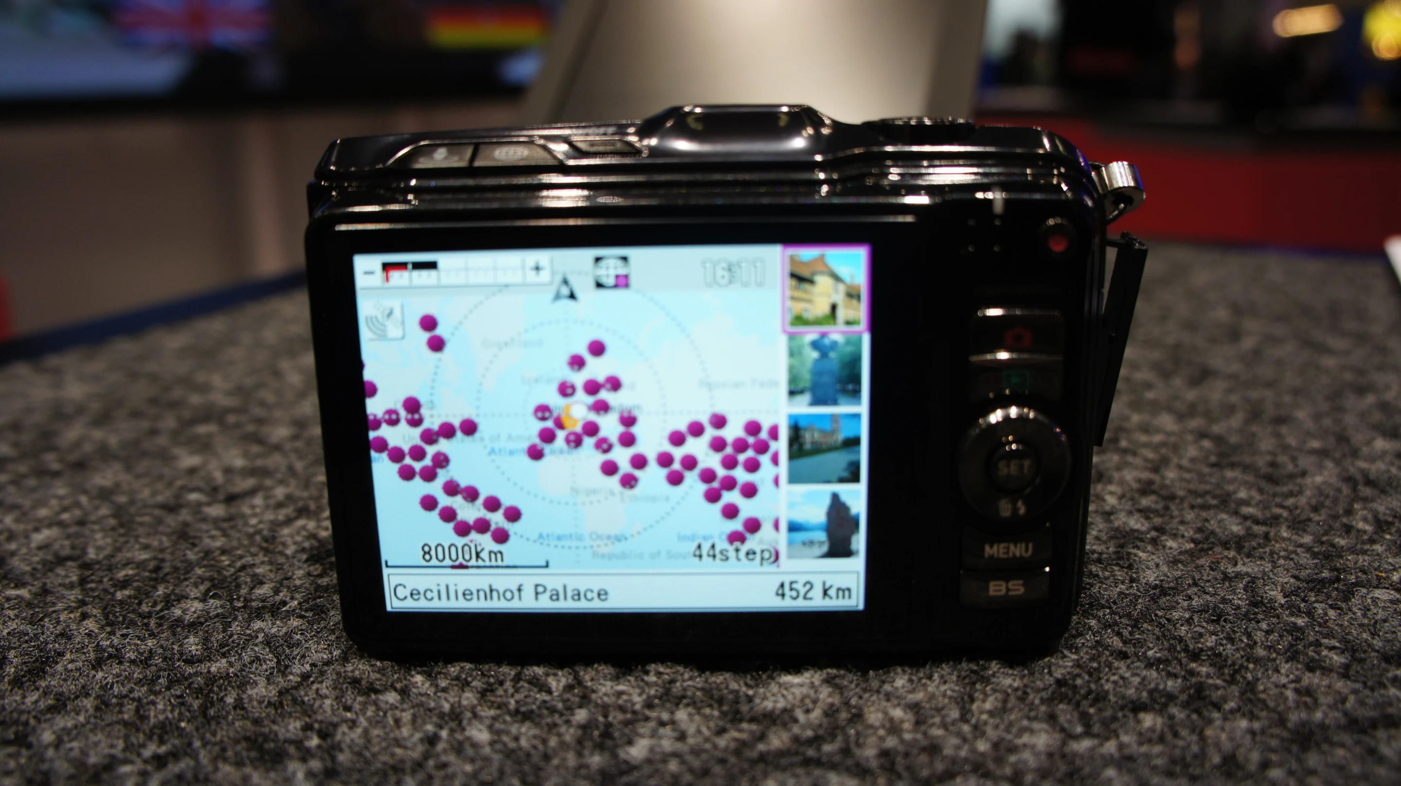EXILIM EX-H20G geotagging function