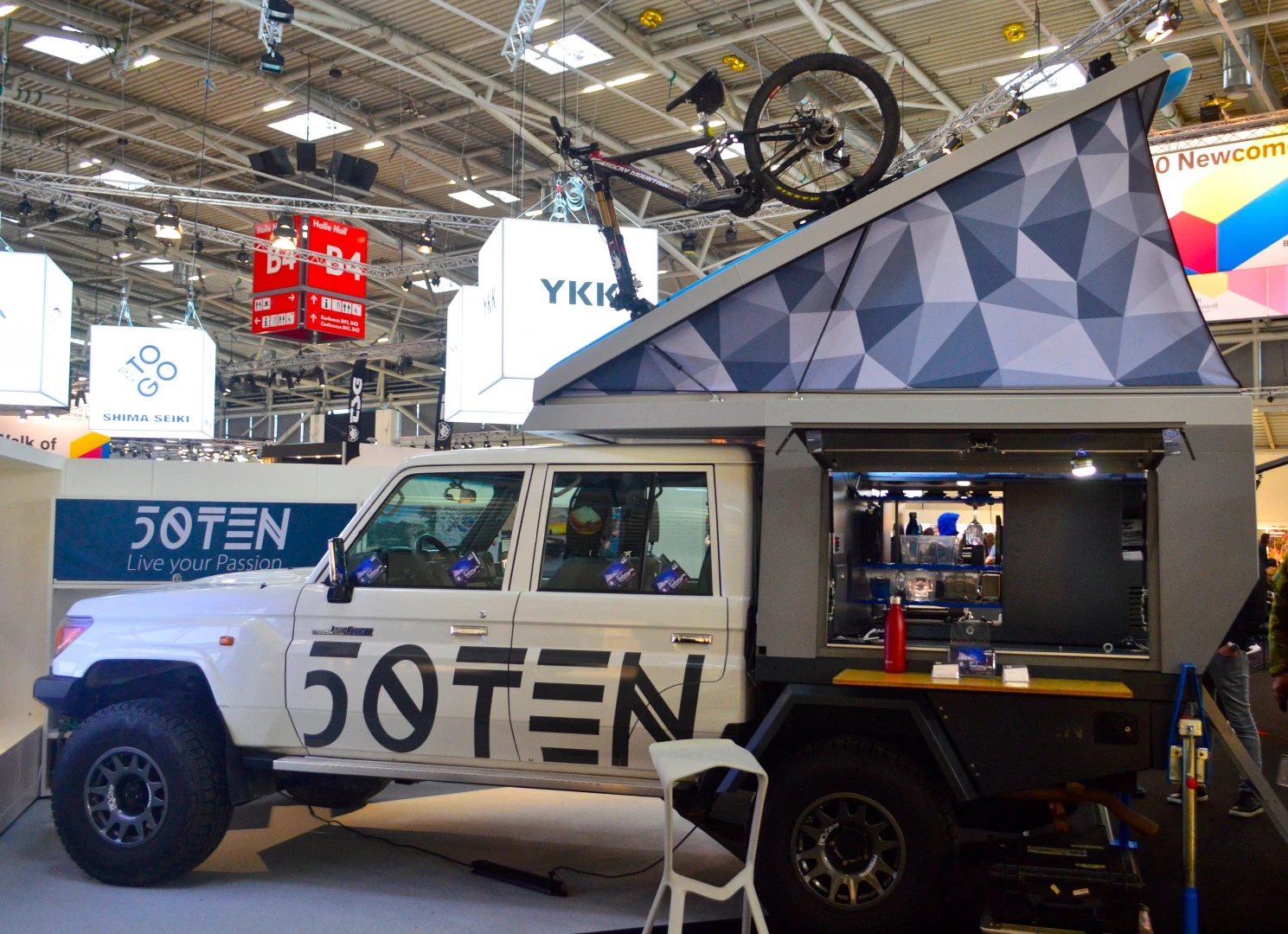50Ten shows its modular, three-piece exhibition vehicle kit, an ISPO Brandnew winner