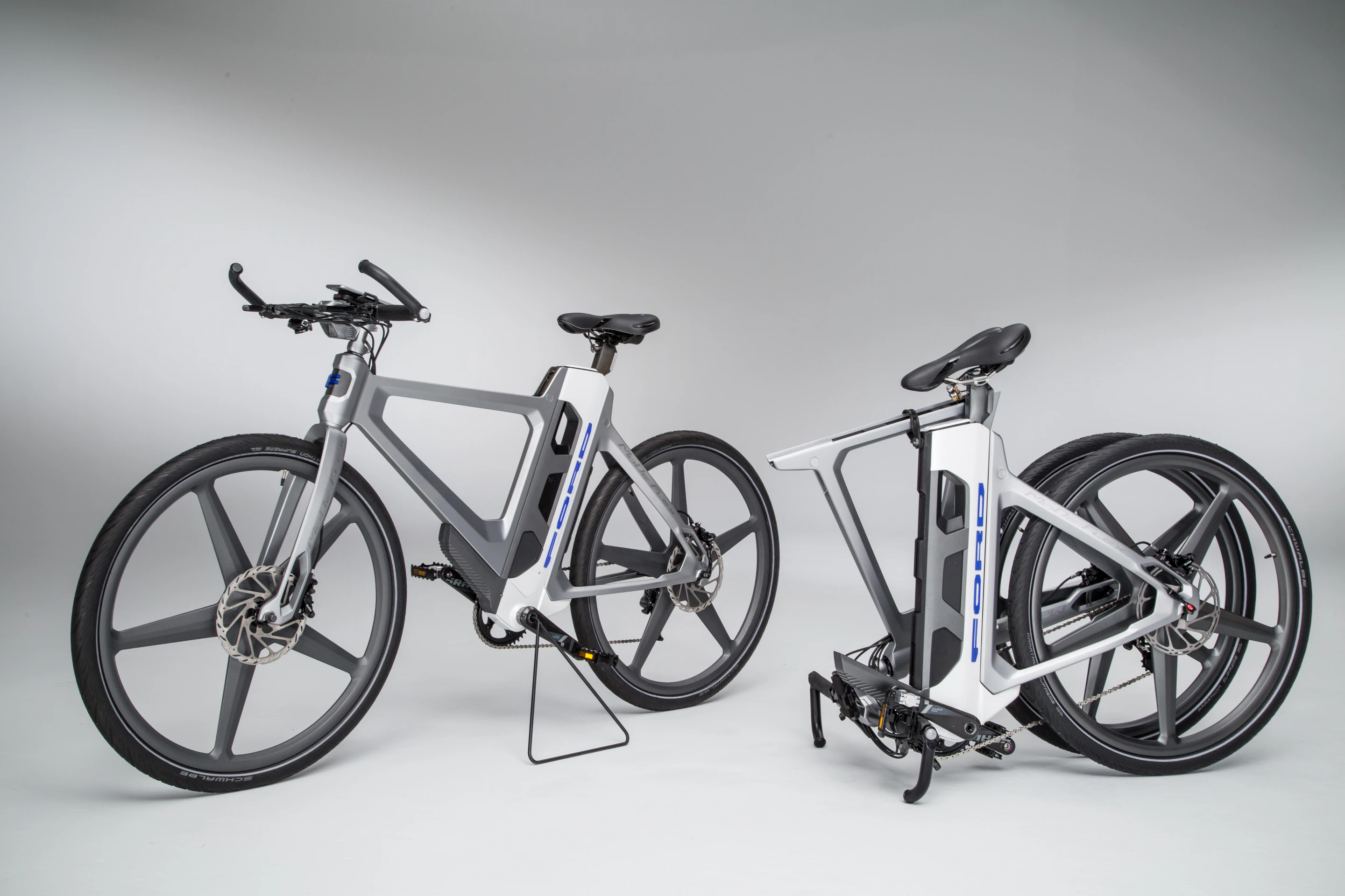 The Mode:Flex breaks in two for easier transport in a variety of vehicles