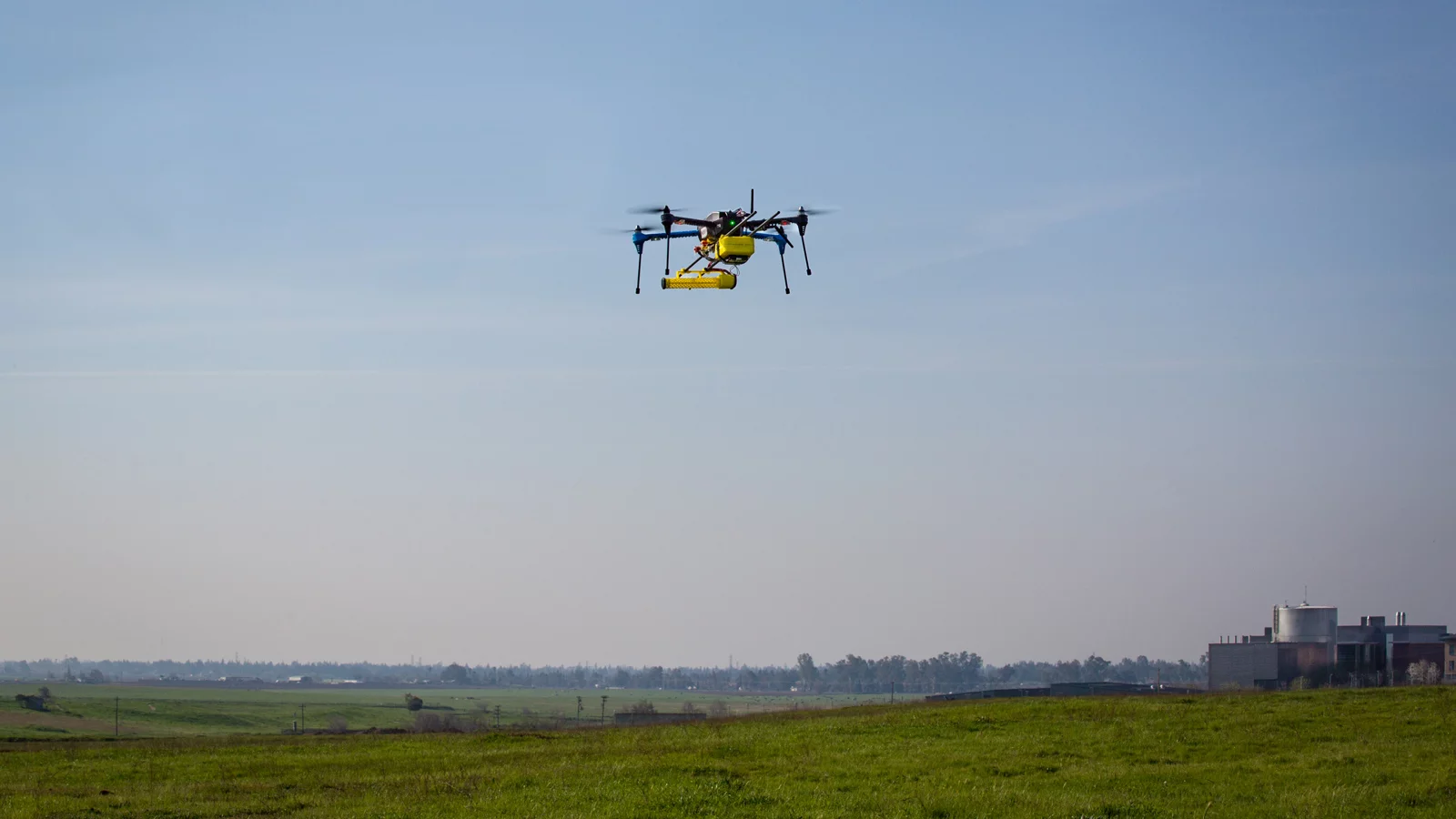 A JPL mini methane gas sensor is flight tested on a small unmanned aerial system (sUAS) under a project to improve energy pipeline industry safety