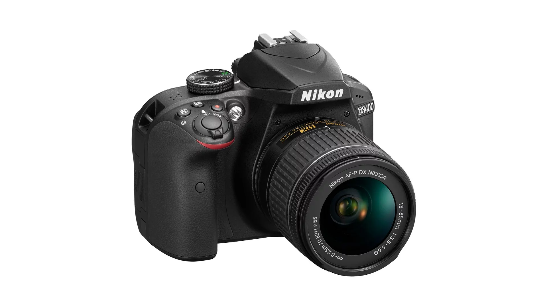 The Nikon D3400 uses Bluetooth LE to make sharing photos simple