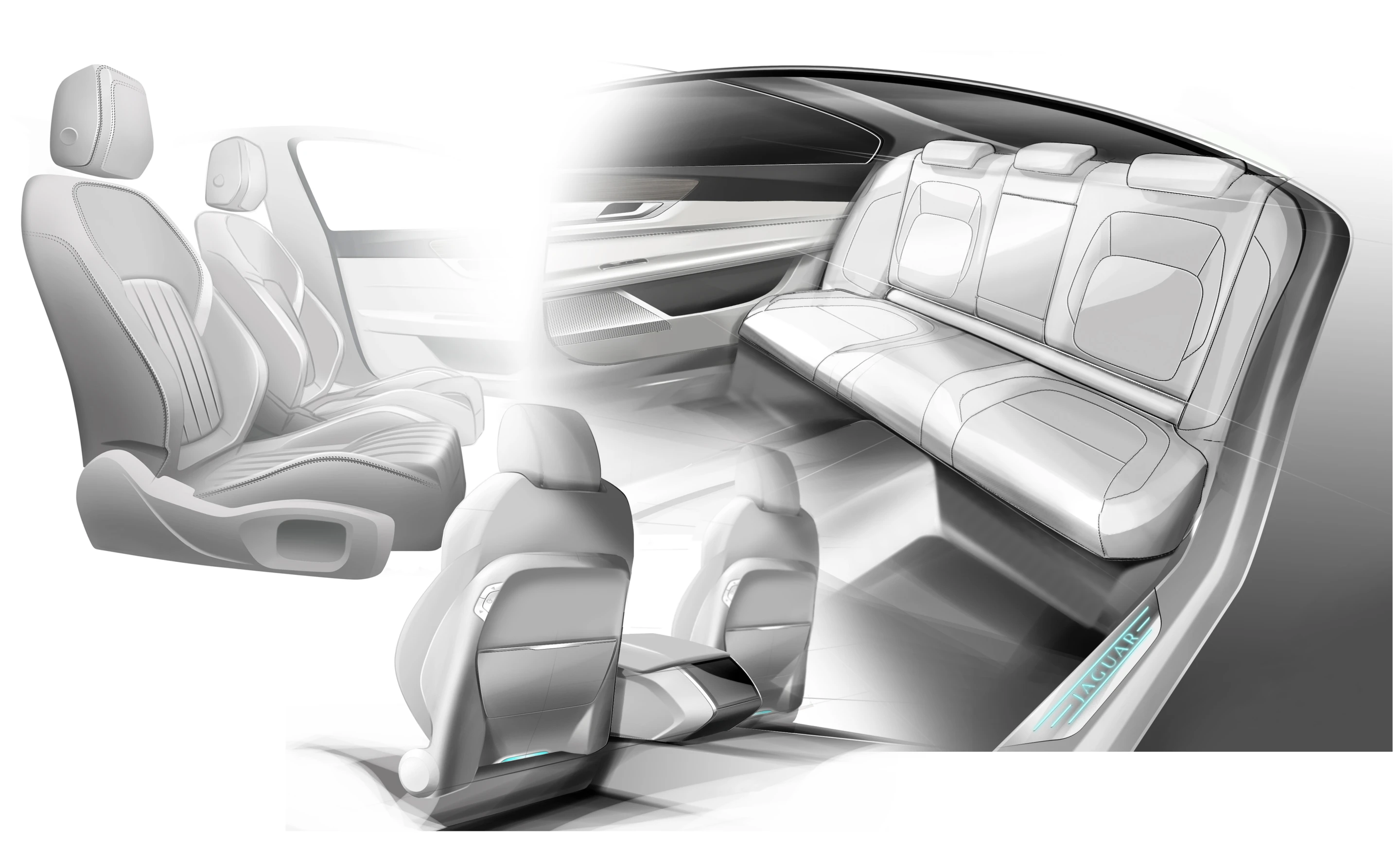 The 2016 Jaguar XF sketch