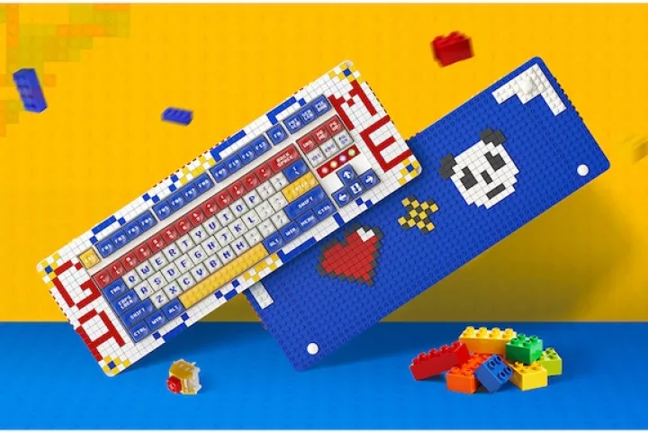 The Pixel keyboard can be customized with Lego bricks