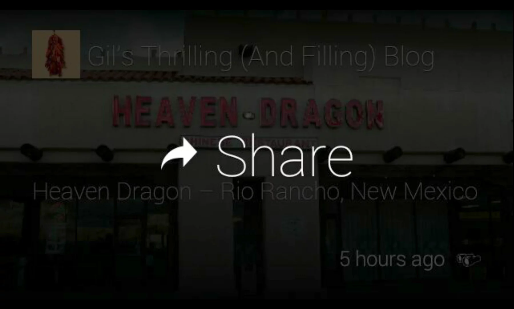 Many timeline cards let you easily share with friends