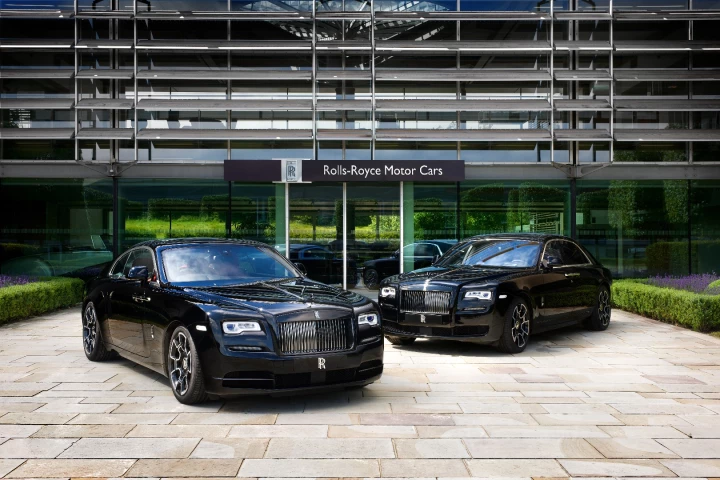 The blacked-out, Black Badged Rolls-Royce pair