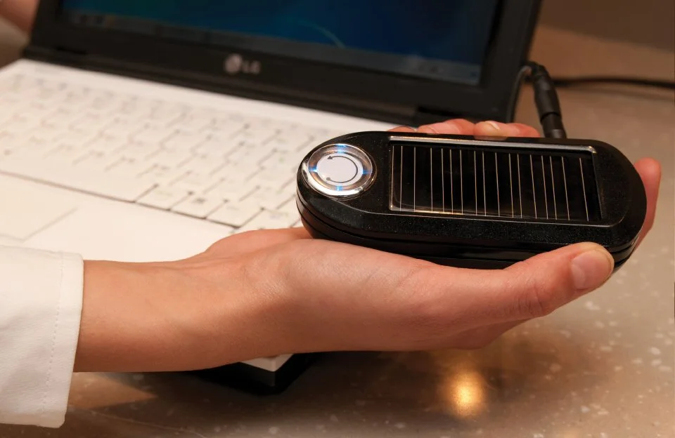 The device can be hooked up to just about any power source via USB, car or wall charger