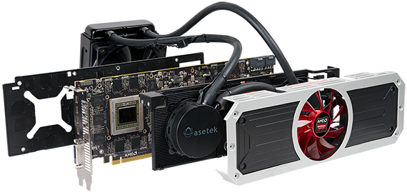 The new card features a powder coated aluminum design and factory-fitted liquid cooler