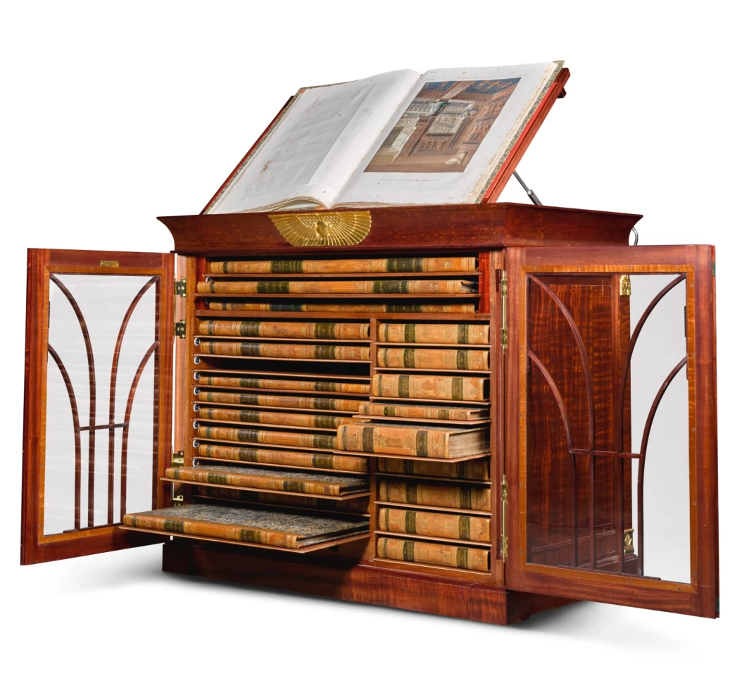 The “Description de l'Égypte” was published in Paris between 1809 and 1822. This first edition, 23 volumes set is housed in a custom made cabinet and sold for £435,000 ($563,157) at Sotheby’s on July 28, 2020