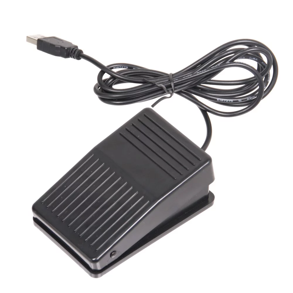 The Thanko USB Foot Switch allows computer users to perform keyboard or mouse functions via a foot pedal on the floor (Photo: GeekStuff4U)