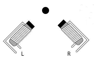 Each string on a 3Dxy guitar has two mini-coil pickup poles pointing at it, these are set at a 90 degree angle to each other down the left and right of the pickup so that string movement on both the horizontal and vertical axes is registered