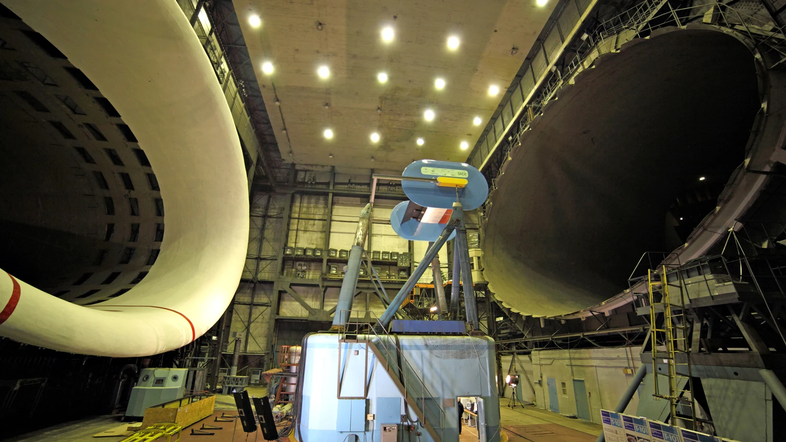 The morphing leading edge being tested at a wind tunnel in Moscow