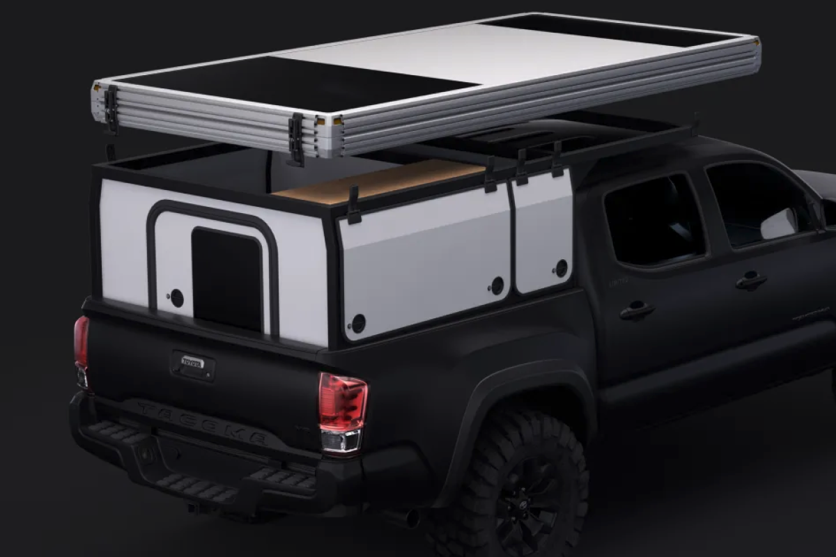 Hard side camper with fold out beds clearance
