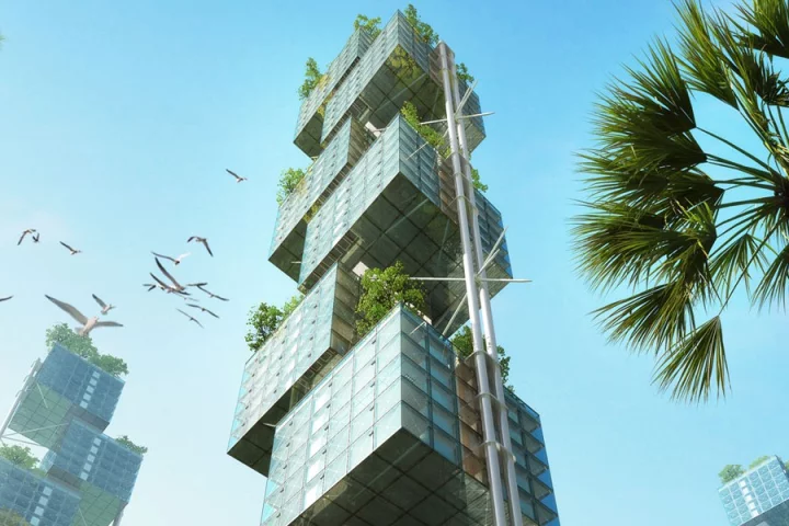 The Elastic Woodscraper II concept is designed to be sustainable, social and efficient in its use of space (Image: Weingartner Architects)