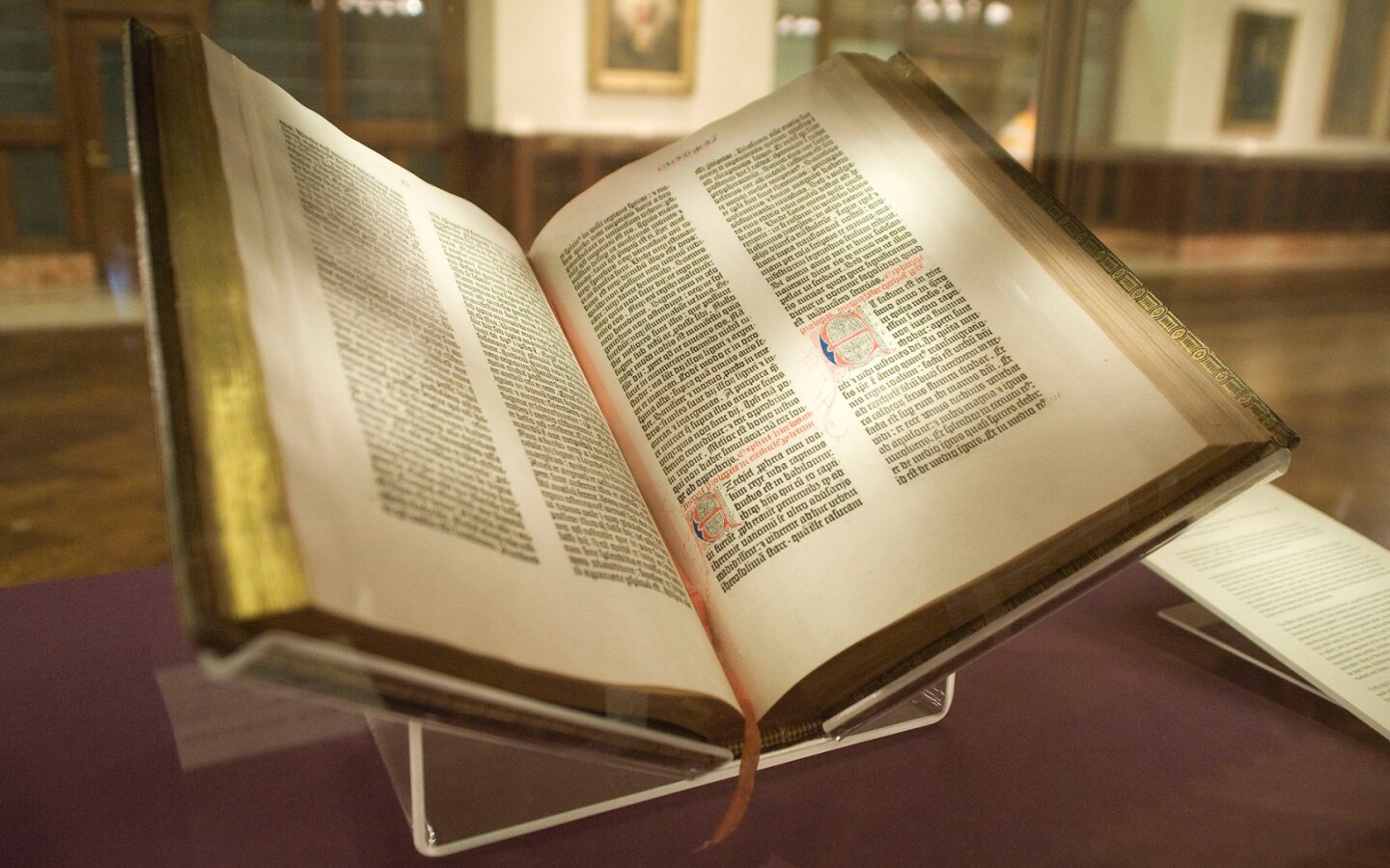 The frailty of paper as a recording medium is sadly only too evident from our research. The Gutenberg Bible (above) was the first book produced with movable type and printing began in 1454. Of the roughly 180 copies created with this new production technology (around 45 on the much hardier vellum), there are now only 50 substantial portions of copies still known, of which 21 are complete. There is now a substantial marketplace in leaves or portions of leaves from the remains of the surviving partial bibles. In 2015, Sotheby's auctioned a book with just eight leaves from an original Gutenberg bible, fetching $970,000.